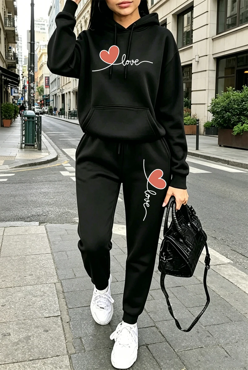 Women'S Fashion Middle Ages - Womens Tracksuit Print Casual Long Sleeves