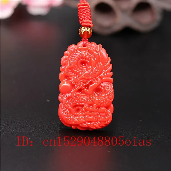 Trend Women Fashion - Natural Red Coral Jade Stone Dragon