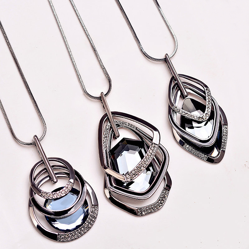 Vintage Geometric Long Necklac - Women'S Fashion Show 2022 评论和价格