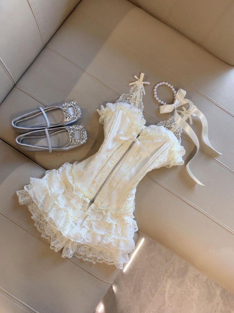 Cute Desire Lace Bustier Top H - Lace Trim Cami 评论和价格