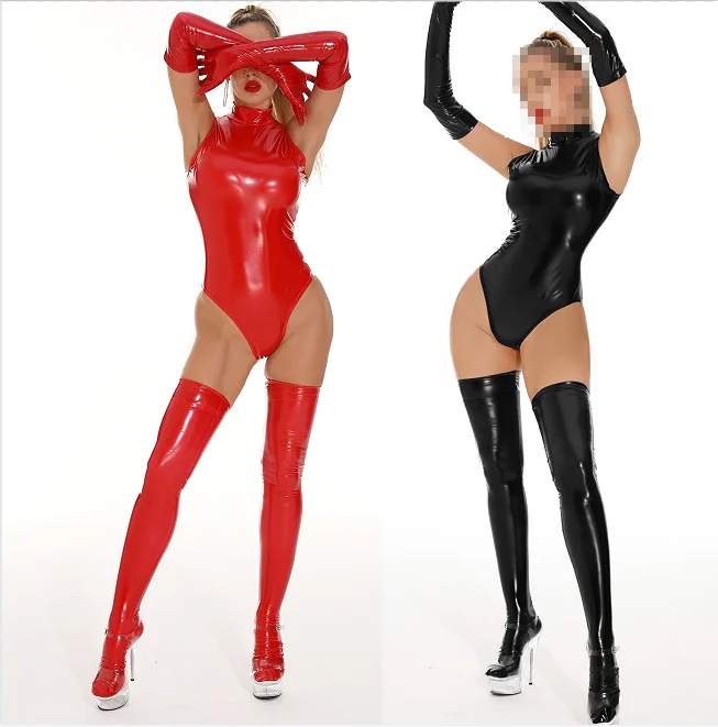 Handmade Sexy Natural Latex Sl - Sleeveless Jumpsuit 评论和价格