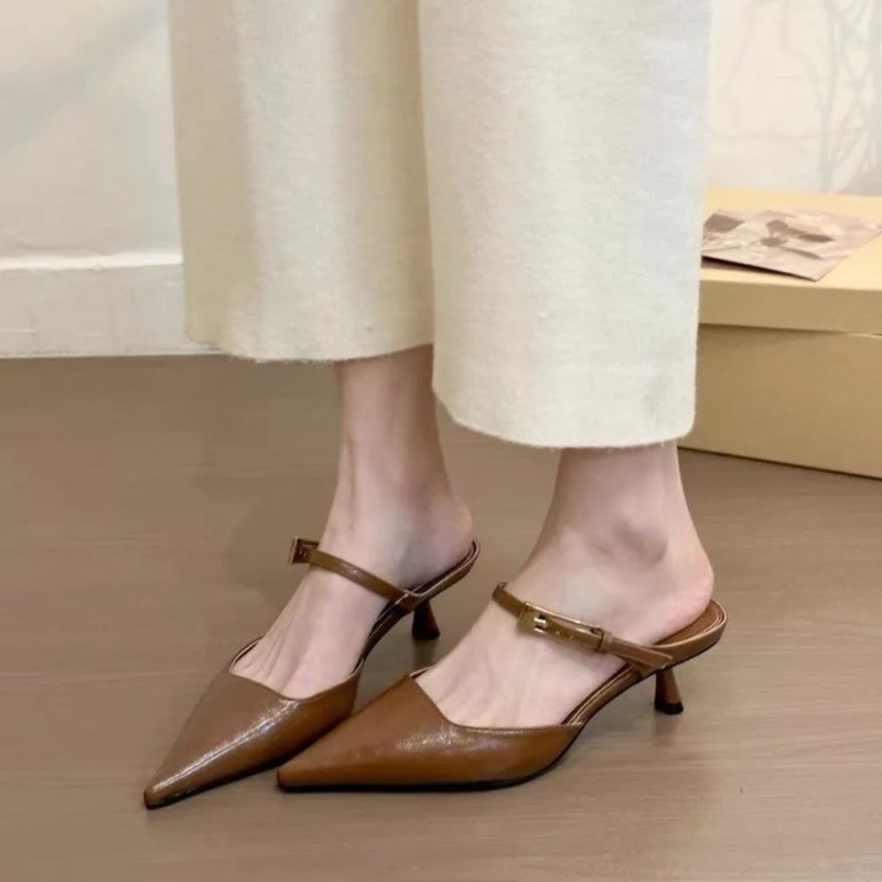 Women Pointed Toe Slippers Mid - Women'S Fashion Trends 评论和价格