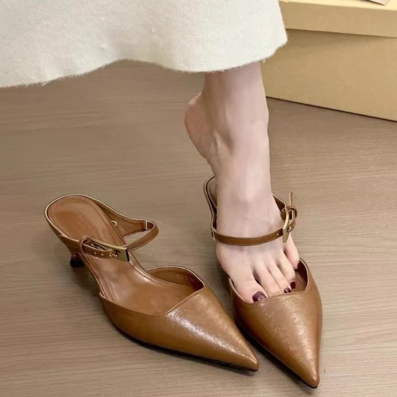 Women Pointed Toe Slippers Mid - Women'S Fashion Trends 评论和价格