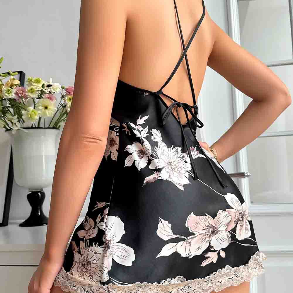 New Ice Silk Sleeping Skirt Th - Women'S Fashion Pajamas 评论和价格