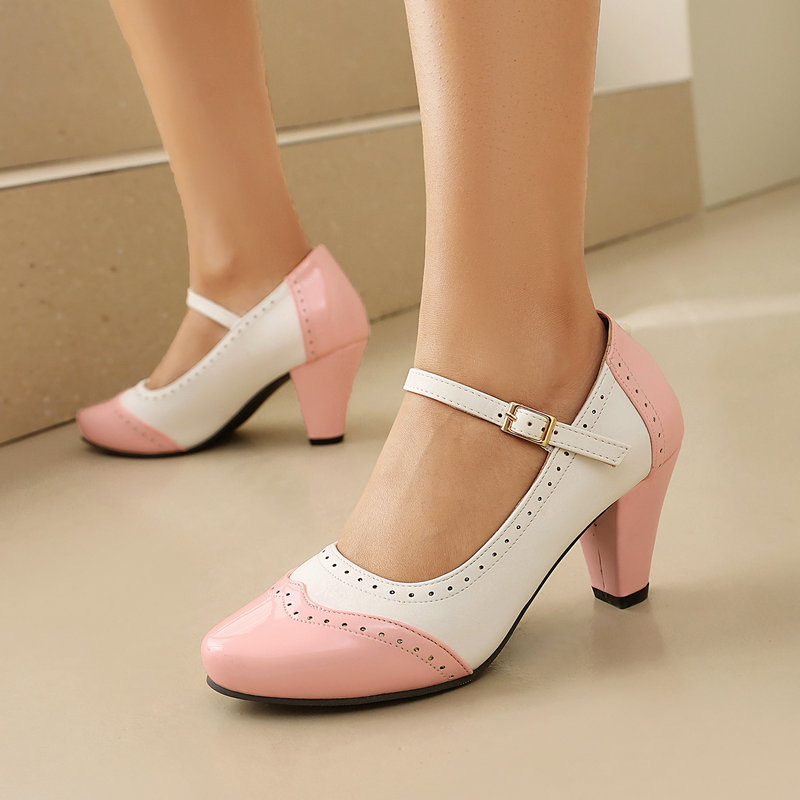 Mary Jane Shoes Women Patent L - Women'S Fashion Of The 50S 评论和价格