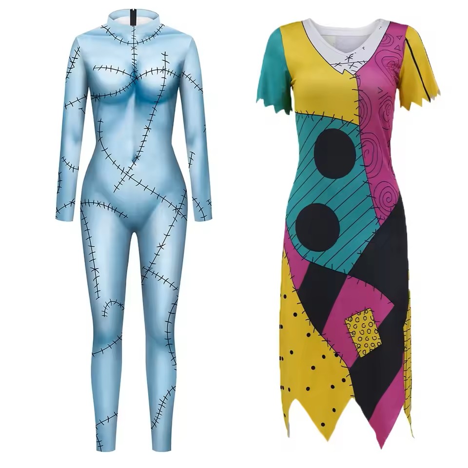 Halloween Anime Movie Sally Co - Sleeveless Jumpsuit 评论和价格