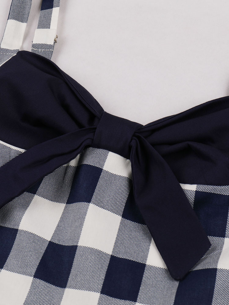 Tonval V-Neck Bow Front Gingha - Women'S Fashion Of The 50S 评论和价格