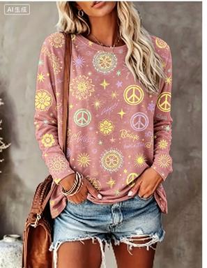 Women Long Sleeve T‑Shirt Hipp - Trend Women Fashion 评论和价格