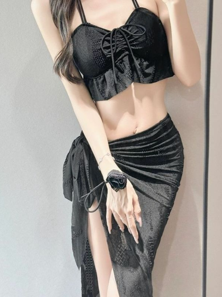 Ladies Floral Two Piece Swimsu - Women'S Fashion Middle Ages 评论和价格