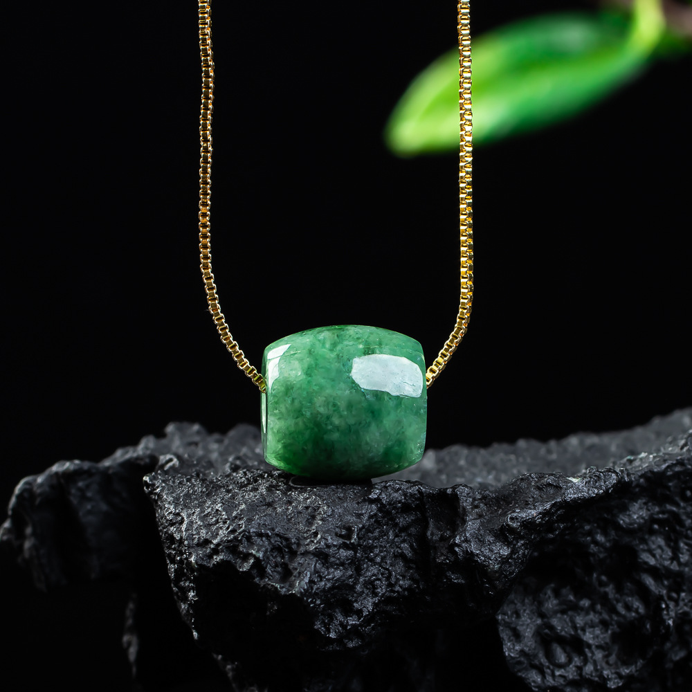 Natural Real Jade Bead Pendant - Trend Women Fashion 评论和价格