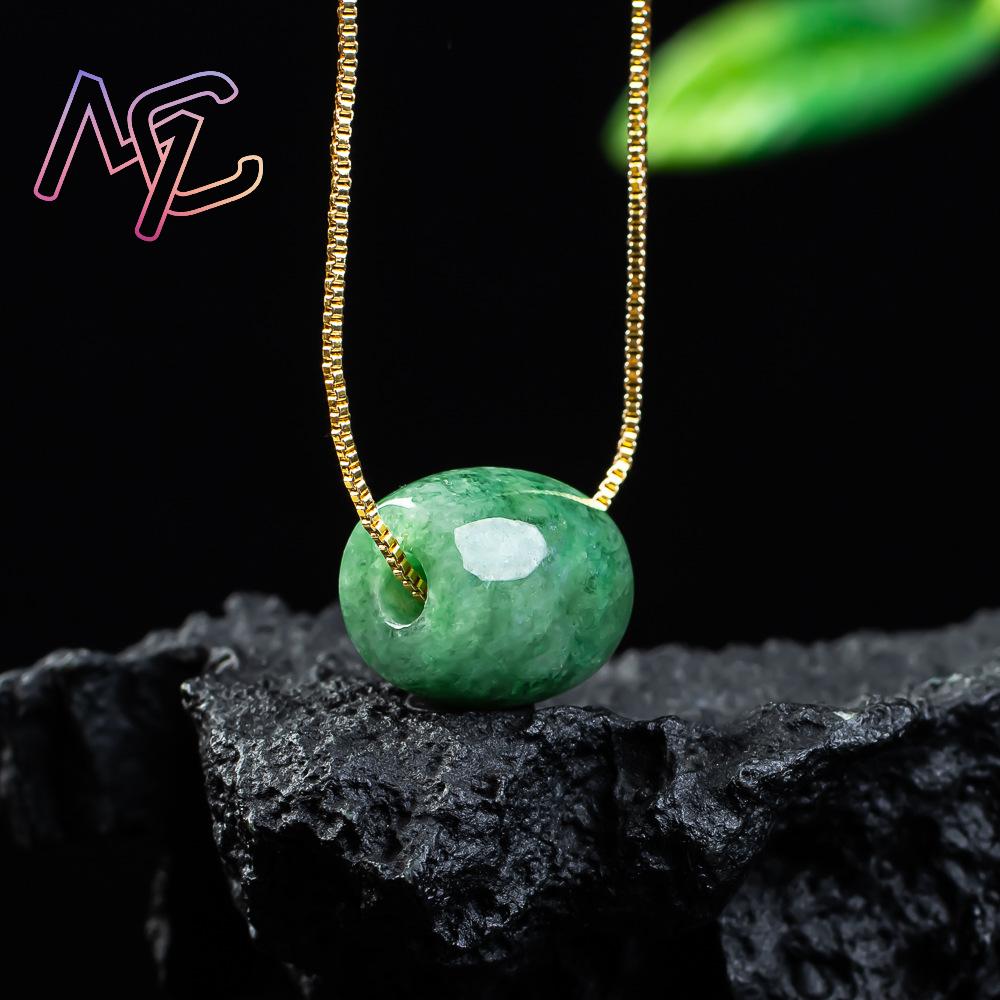 Natural Real Jade Bead Pendant - Trend Women Fashion 评论和价格