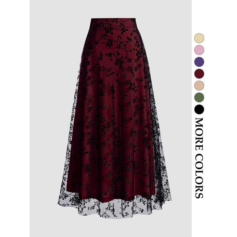 Solid Color Retro 50s tulle sk - Women'S Fashion Of The 50S 评论和价格