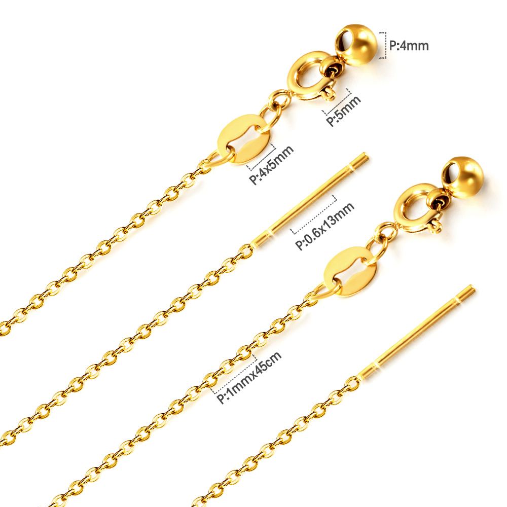 LUXUKISSKIDS 1mm O Chain Neckl - Women'S Fashion Show 2022 评论和价格